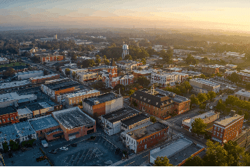 Aerial View of Downtown Statesboro, Georgia